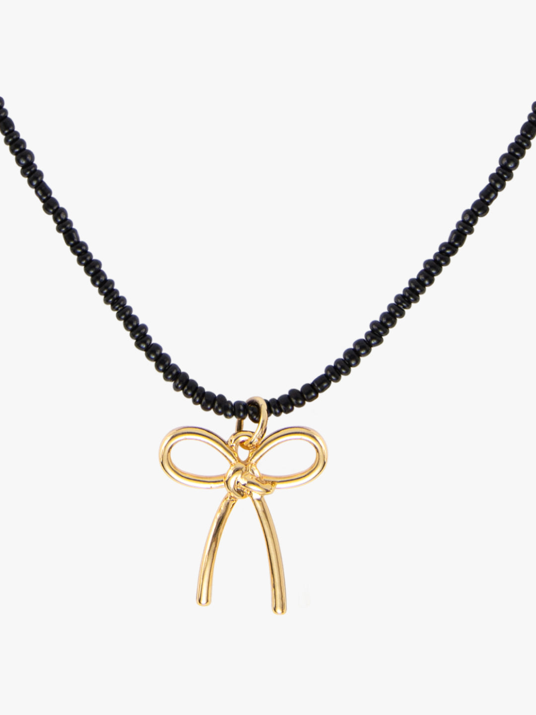 Pasta Bow Necklace | Black