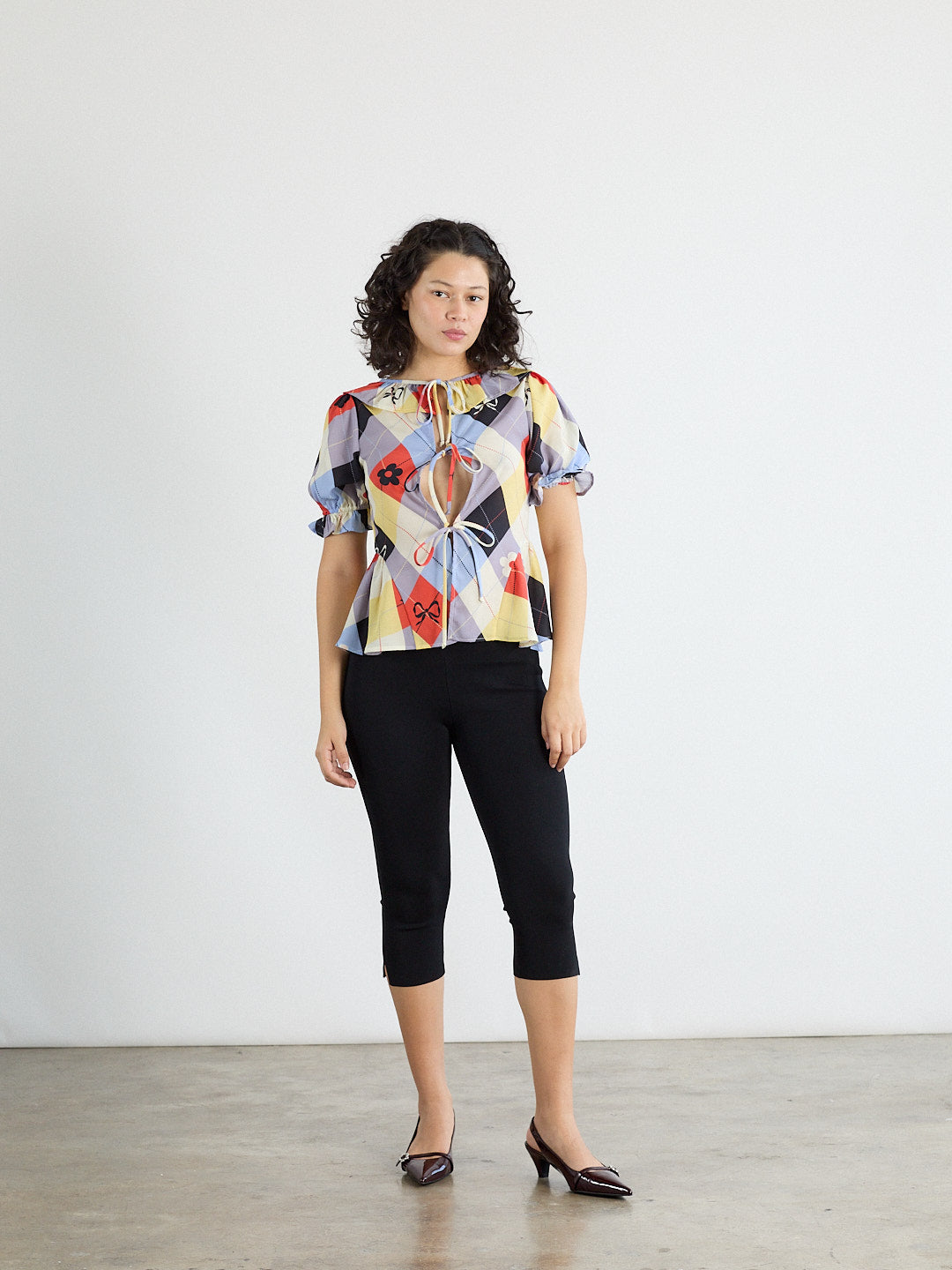 Leia Ruffle Blouse | Cirque Argyle