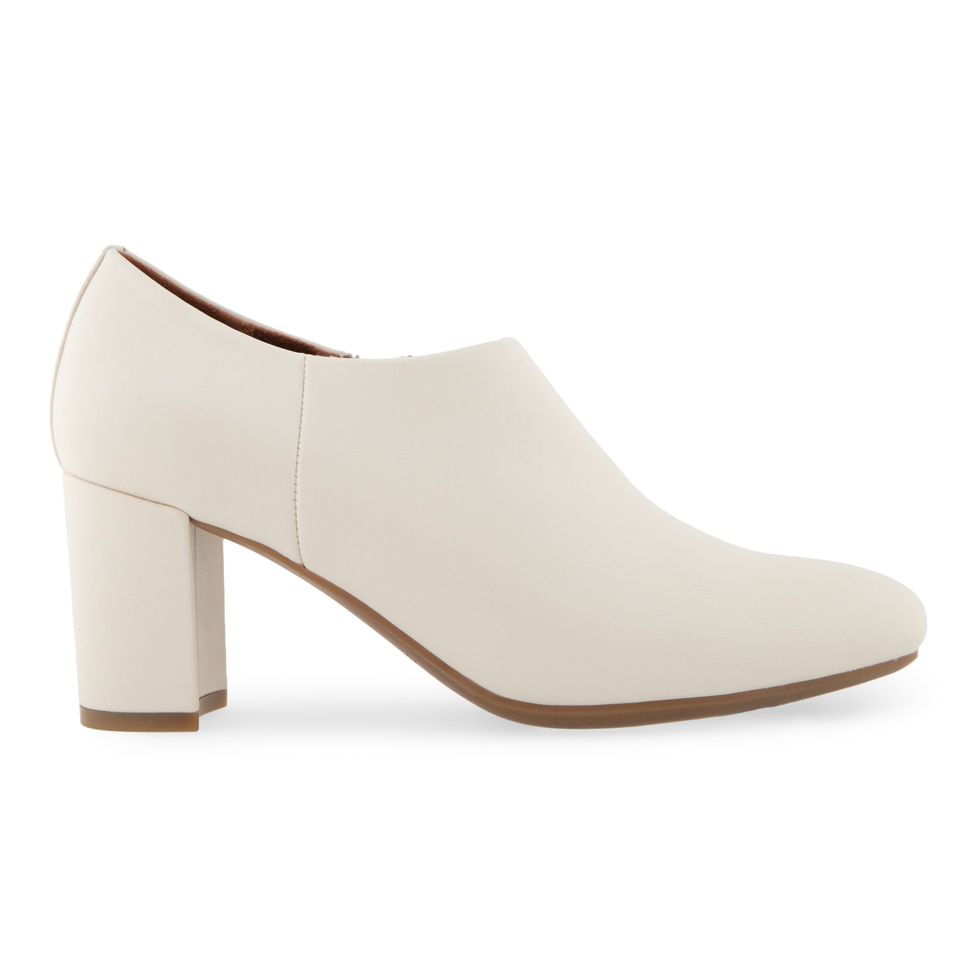 Bree Dress Shootie | Eggnog Faux Leather