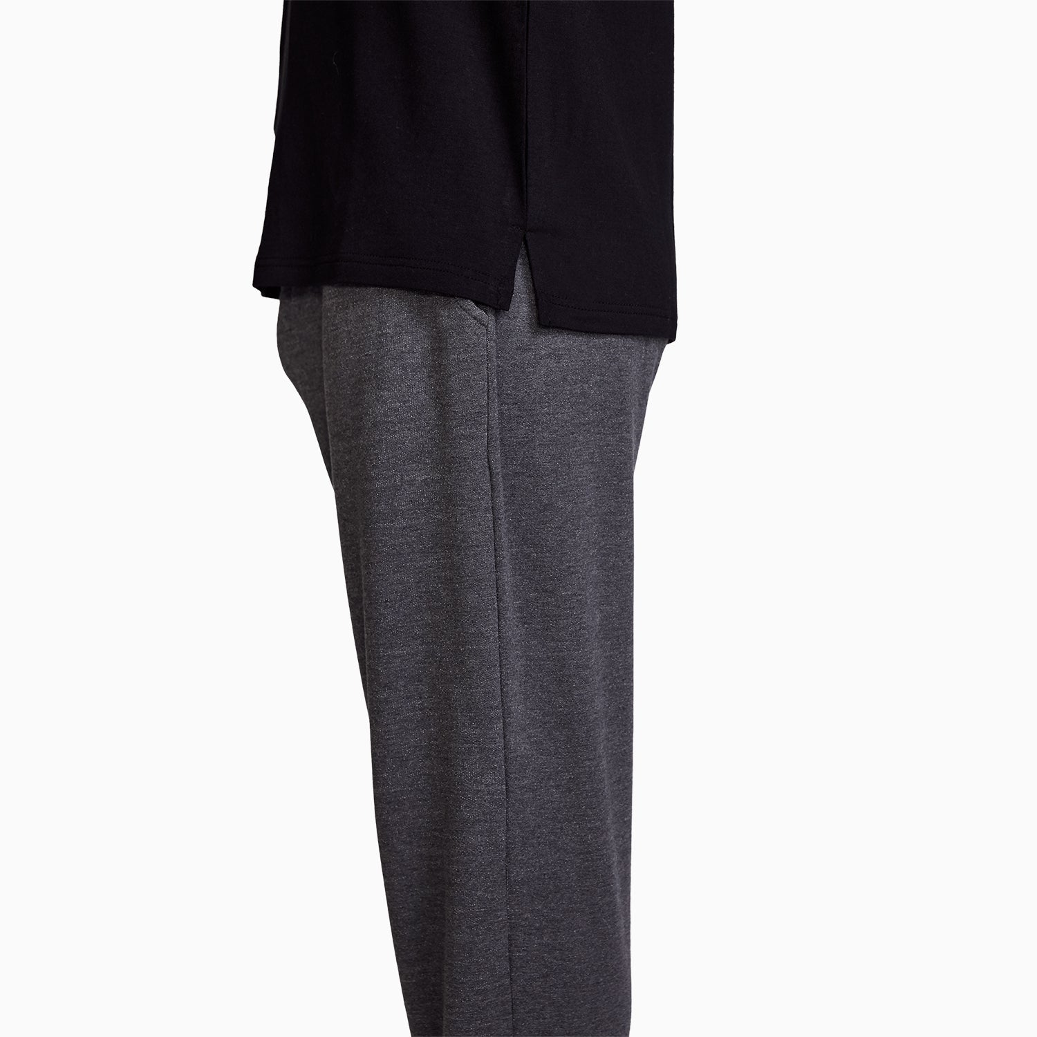 Breathable Modal French Terry Sweatpants | Gray/Black