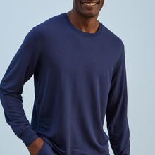 Ultra-Soft French Terry Long-Sleeve Tee | Navy