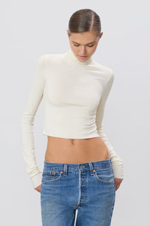 CROPPED FITTED TURTLENECK TOP - ETERNE