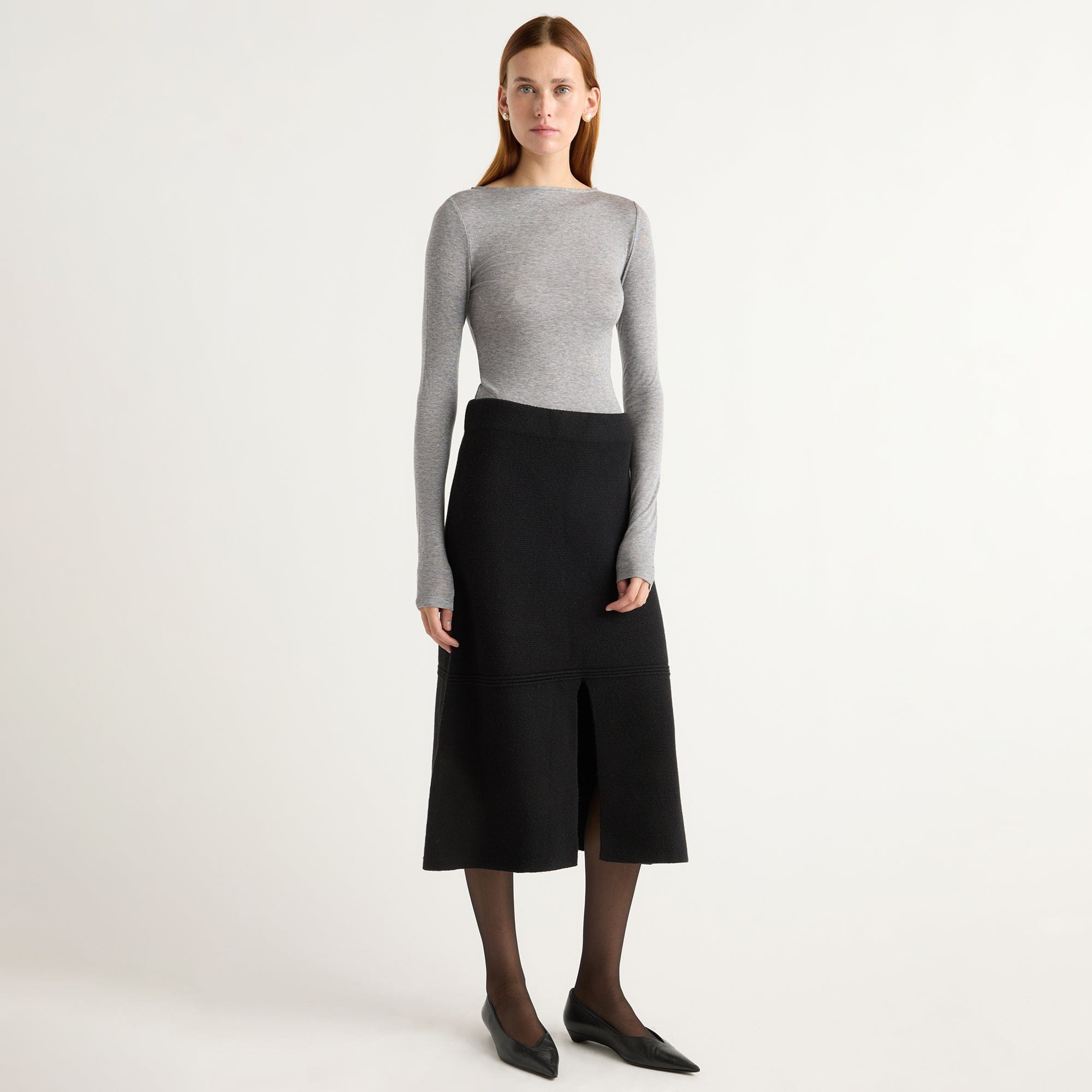 Kelsey | Lora Organic Cotton-Wool Skirt in Size Small