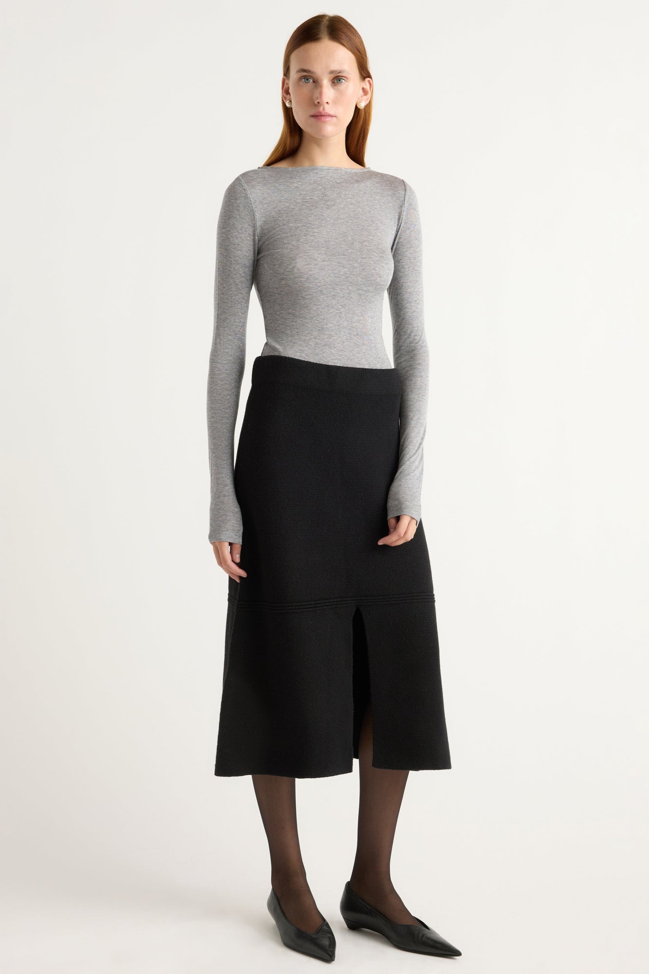 Kelsey | Lora Organic Cotton-Wool Skirt in Size Small