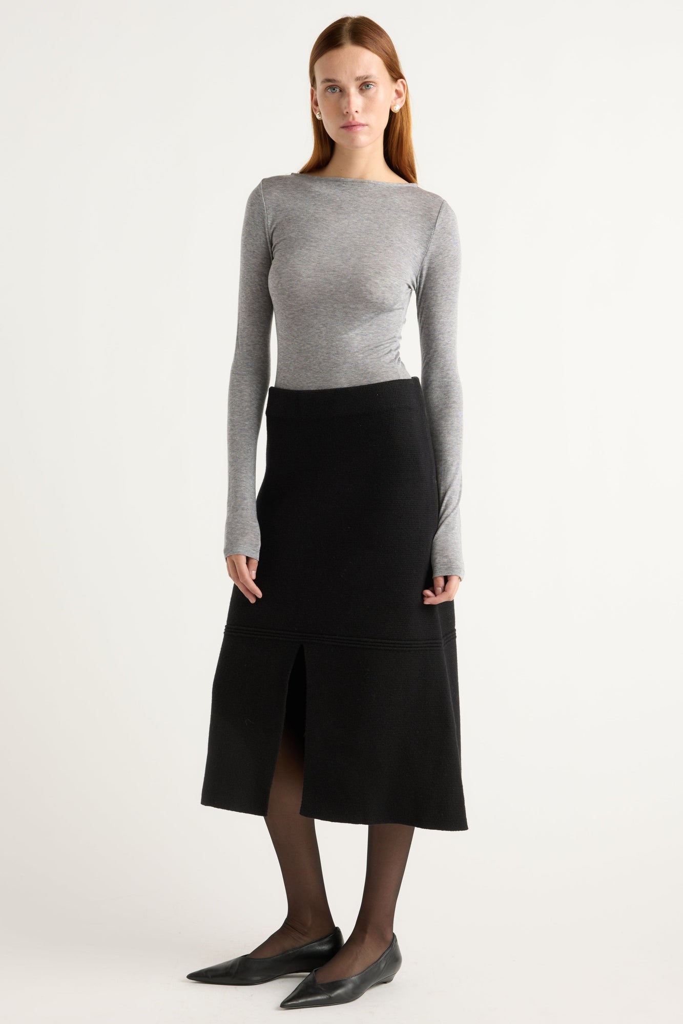 Kelsey | Lora Organic Cotton-Wool Skirt in Size Small