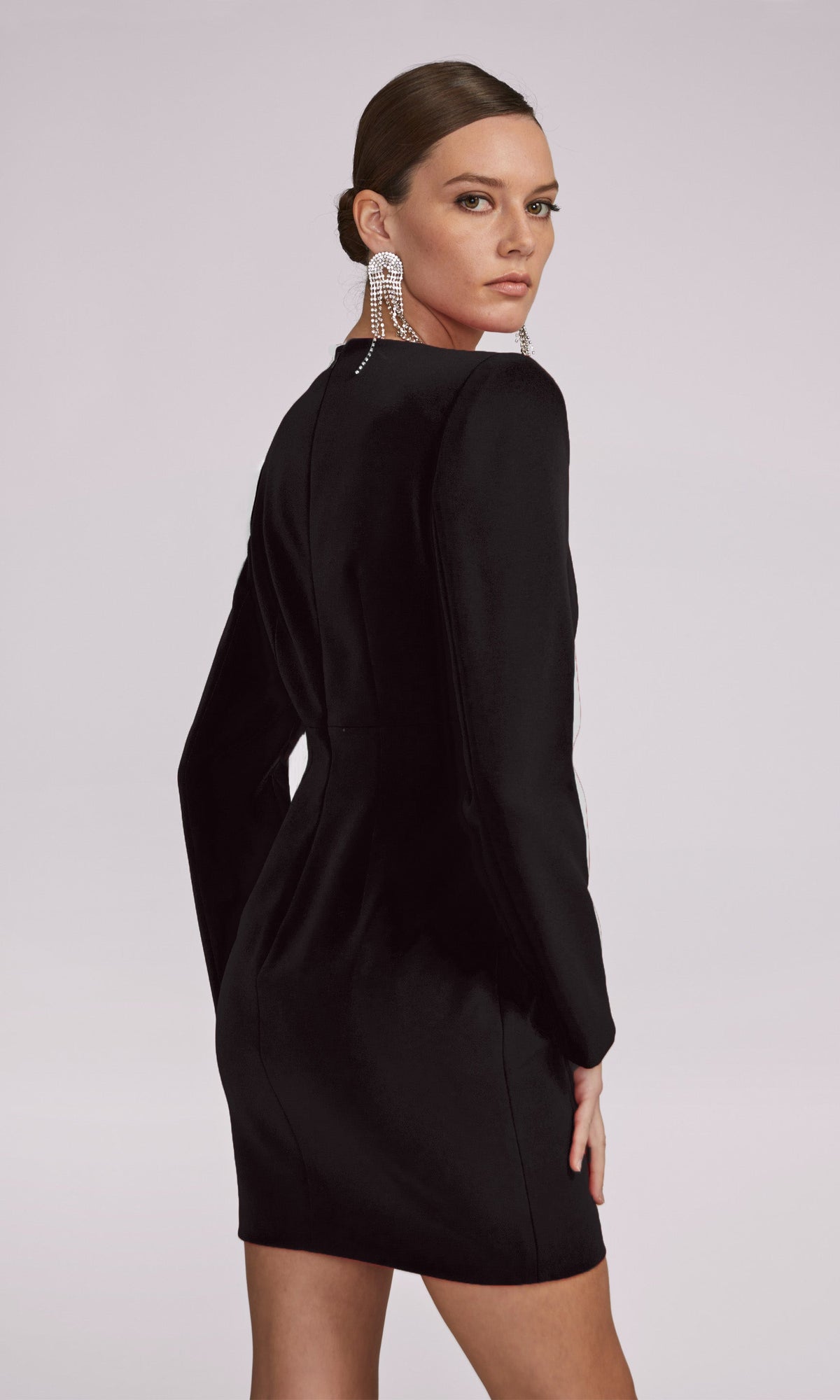 Lorenzo Crepe Dress | Black