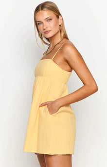 Lotus Love Affair Mini Dress | Yellow