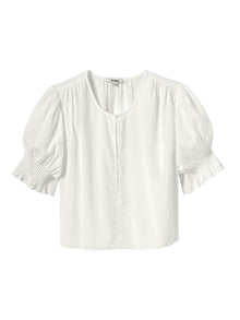 Lovely Short Sleeve Top | White