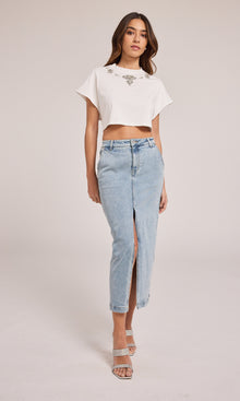 Medina Denim Skirt | Light Blue