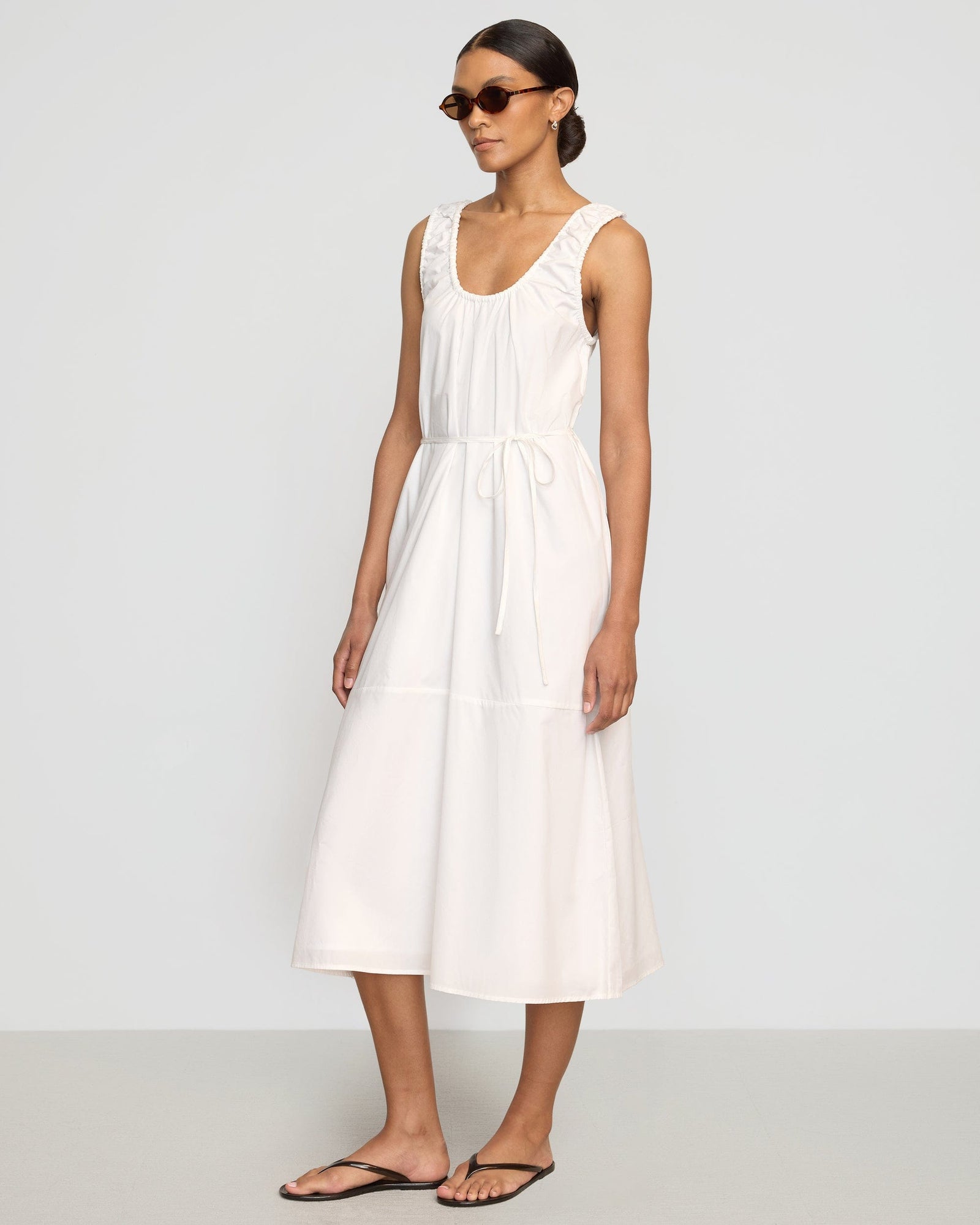 Vanessa | Midori Organic Cotton U-Neck Dress in Size Small