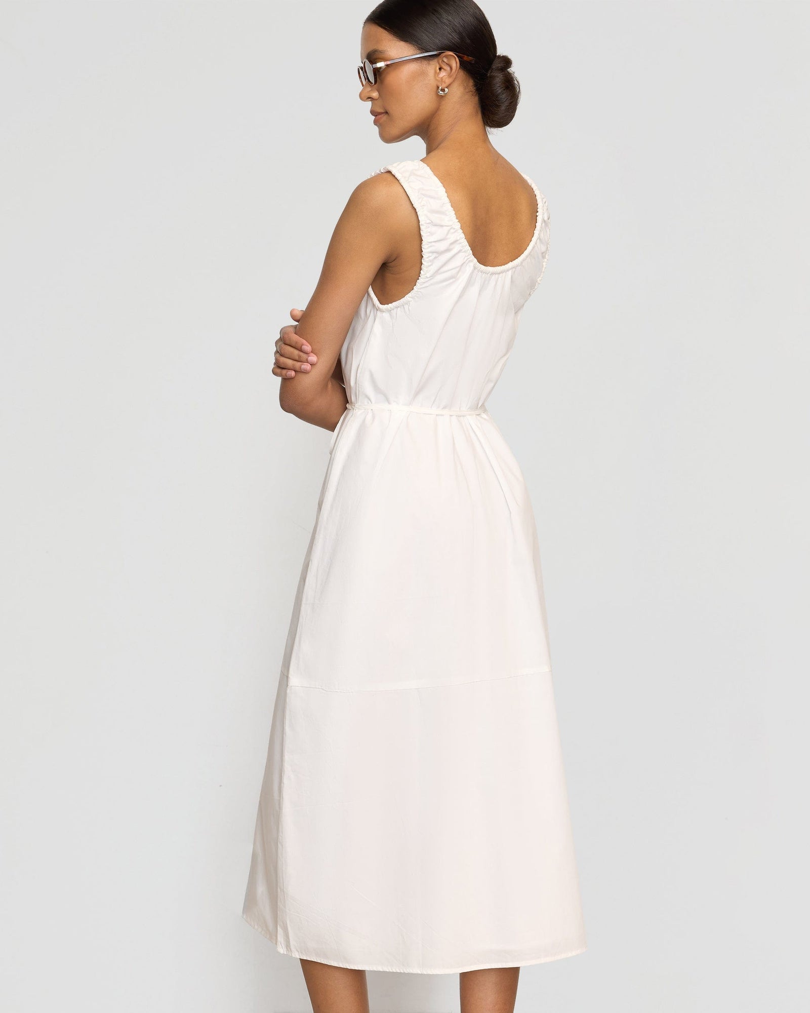 Vanessa | Midori Organic Cotton U-Neck Dress in Size Small