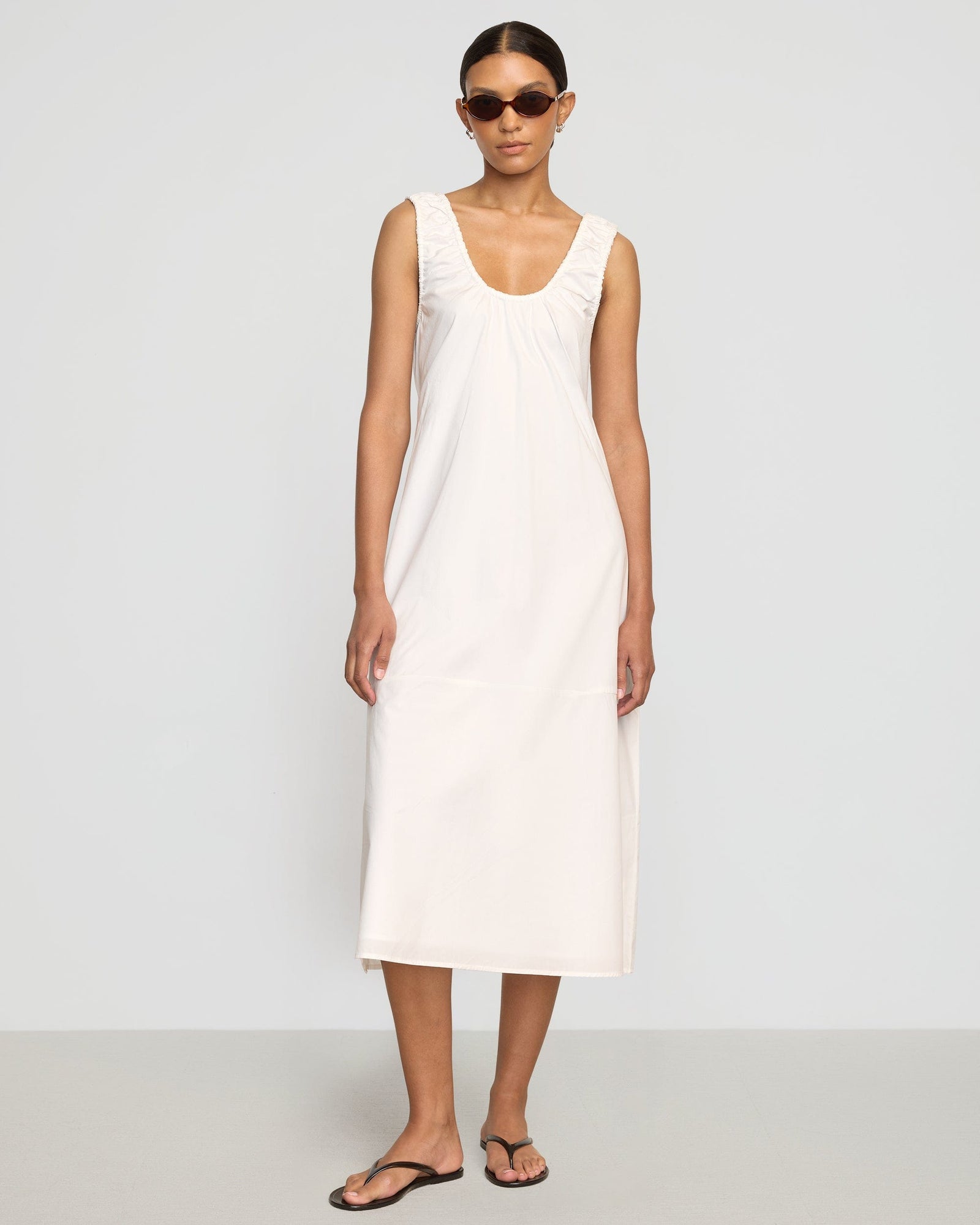 Vanessa | Midori Organic Cotton U-Neck Dress in Size Small