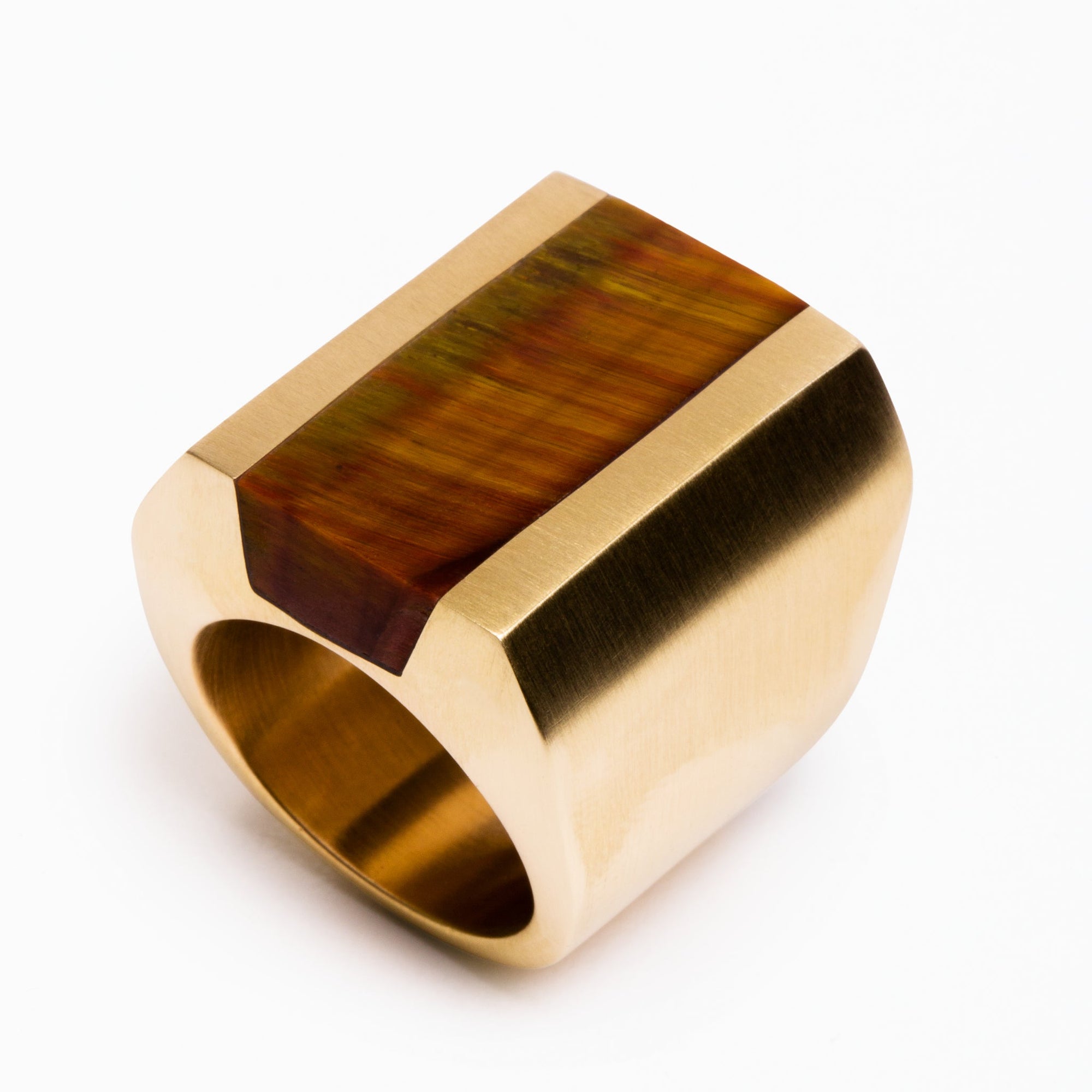 Deckard Ring | Brass | Tiger's Eye