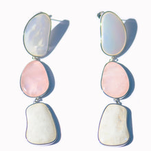 Opera Earrings | Silver | Mother of Pearl/Rose Quartz/Moonstone