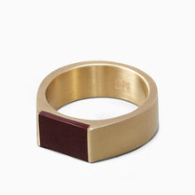 Paradox Ring | Brass | Burgundy