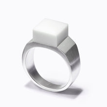 Pixel Ring | Silver | White Agate