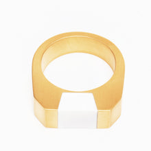 Syd Ring | 18K Gold Plated | White Agate