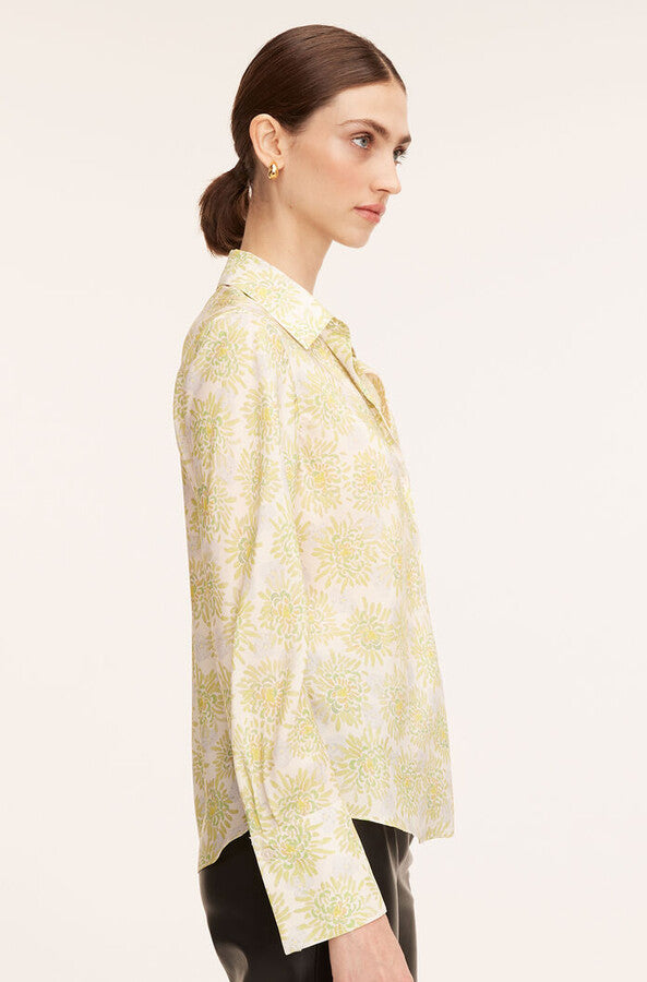 Mini Astera Fleur Long-Sleeve Button-Front Shirt | Cream