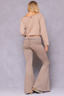 Women | Long Rolldown Hippie Pant | Woodsmoke