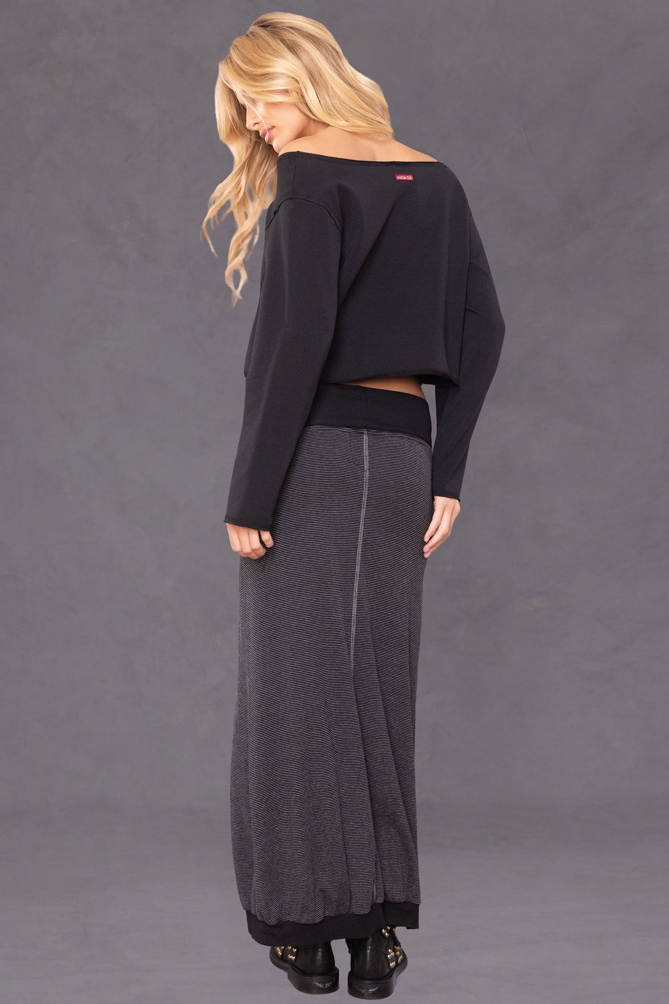 Women | Rolldown Slouchy Cocoon Skirt | Black