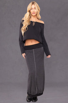 Women | Rolldown Slouchy Cocoon Skirt | Black