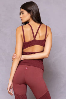 Women | Mini Tonal Stripe Cut Out Tank | Wine Not