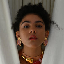 Foliate Earrings | 18K Gold Plated | Multicolor