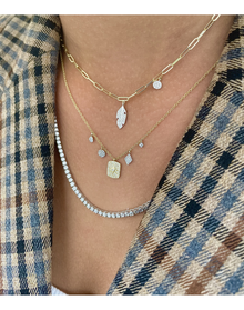 Lab Grown 4.75 ct Diamond Tennis Necklace | 14kt White Gold