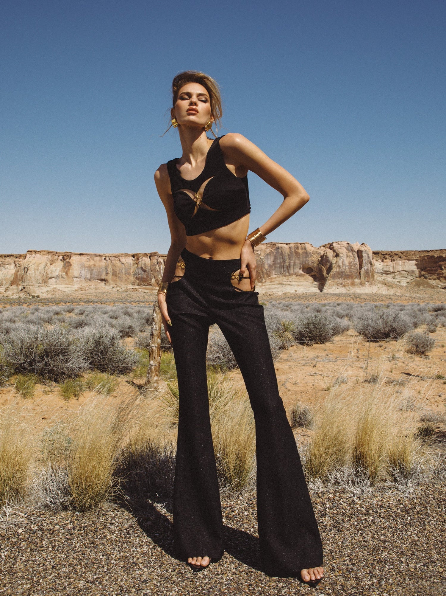 Sahara Flared Pants | Black