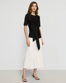 Renee | Nava Cotton Twill Flared Skirt in Size Small 