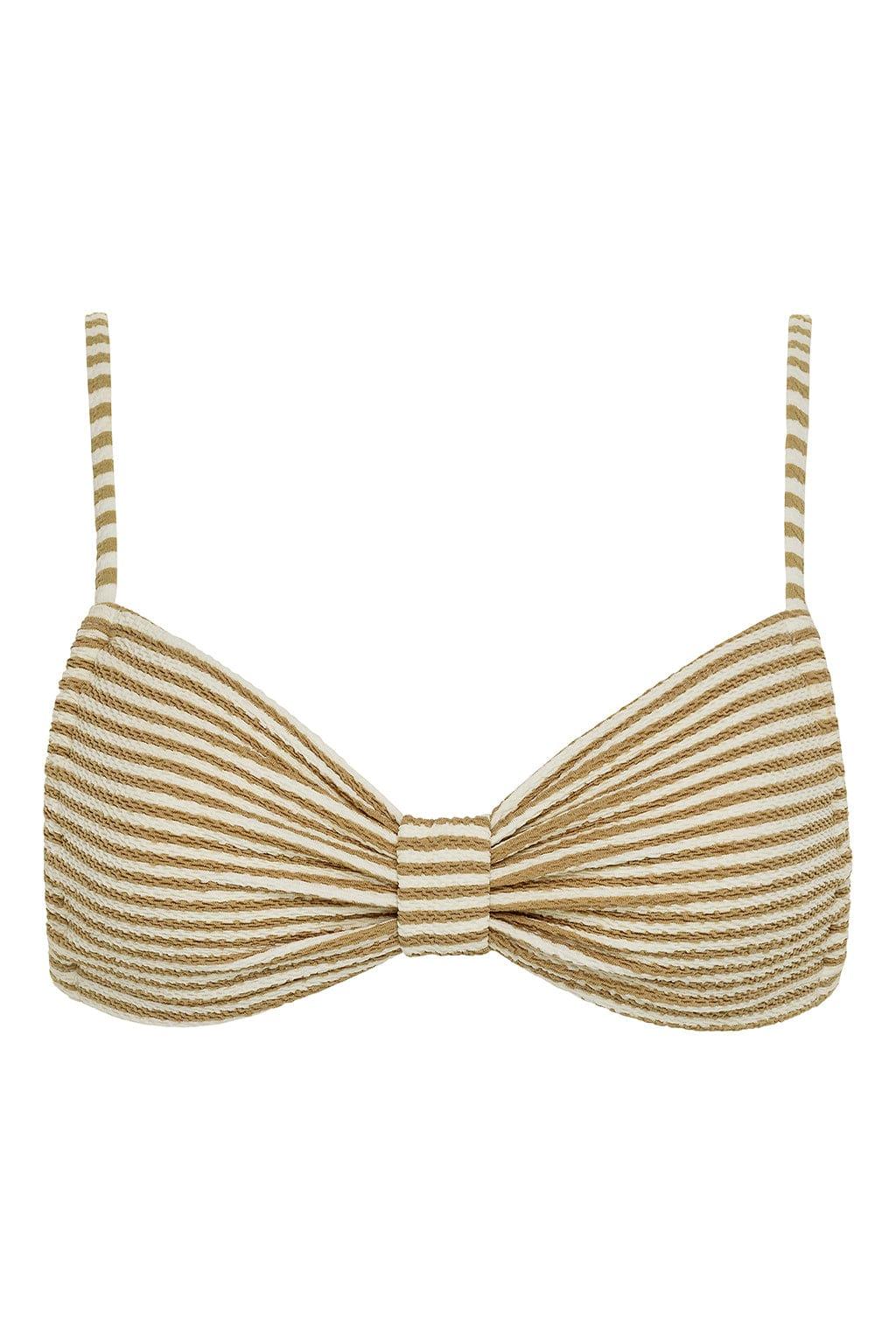 Devin Bikini Top | Neutral Stripe