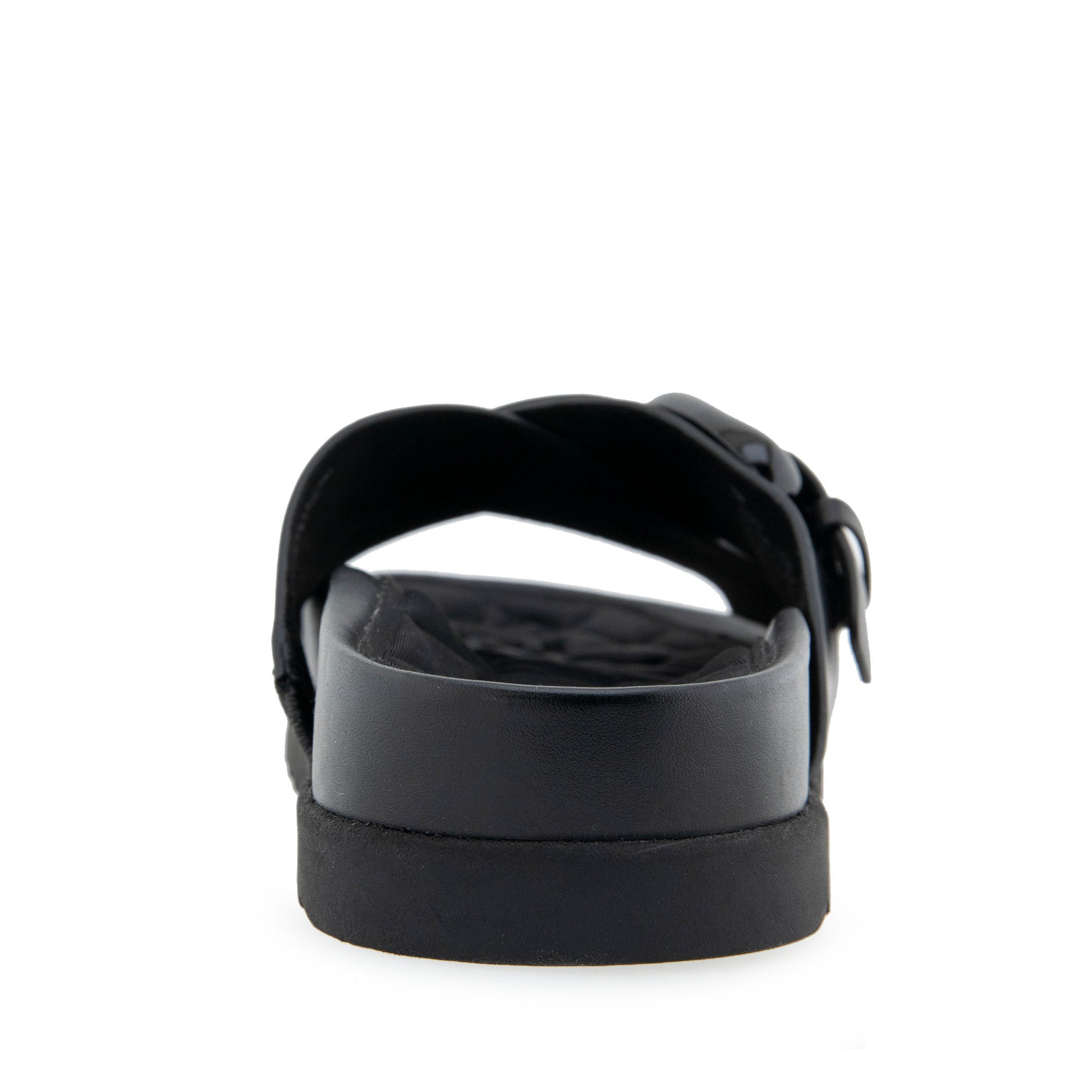 Lago Sandal Footbed | Black Leather