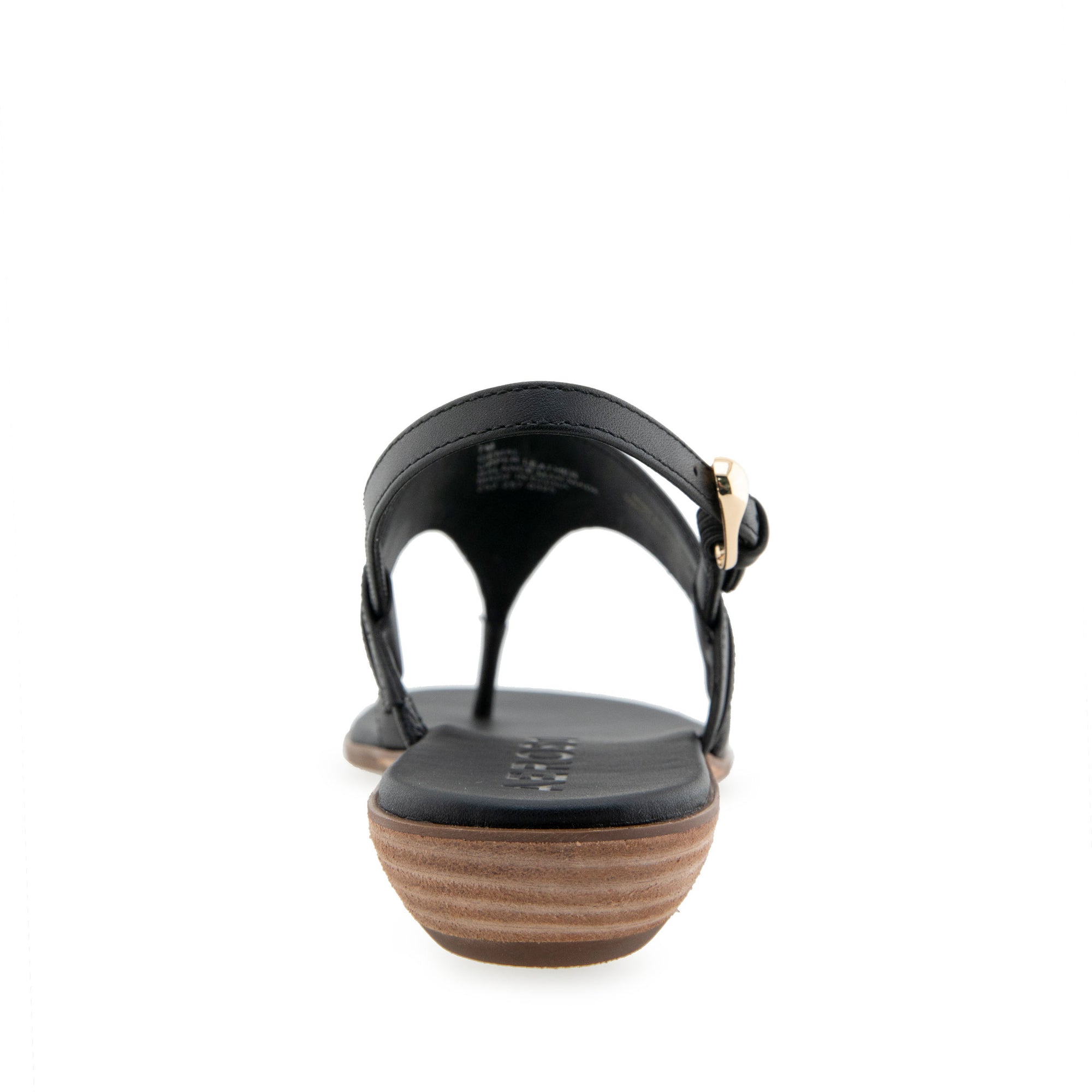 Gemal Sandal Flat | Black Leather