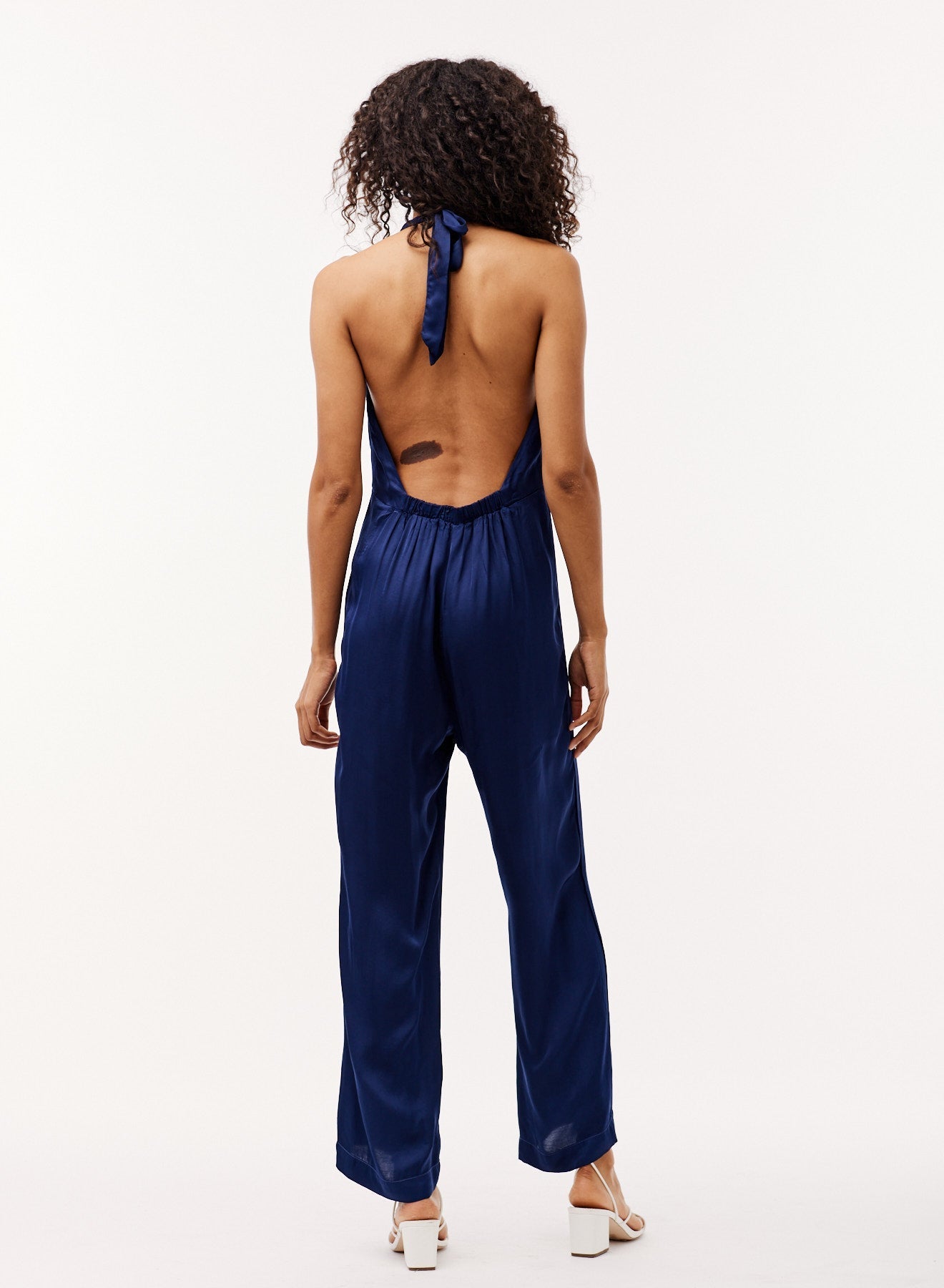Low Back Halter Jumpsuit | Midnight Royal