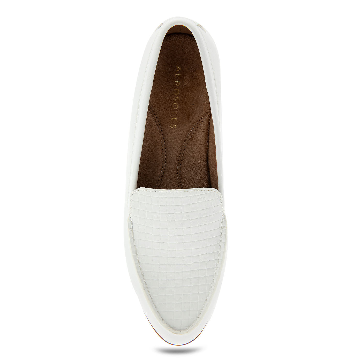 Edna Tailored Loafer | White Faux Leather
