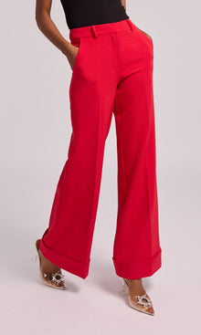 Mavis Crepe Pants | Rouge