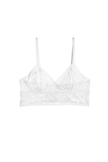 Petunia Underwire Triangle Longline Bra | Ivory