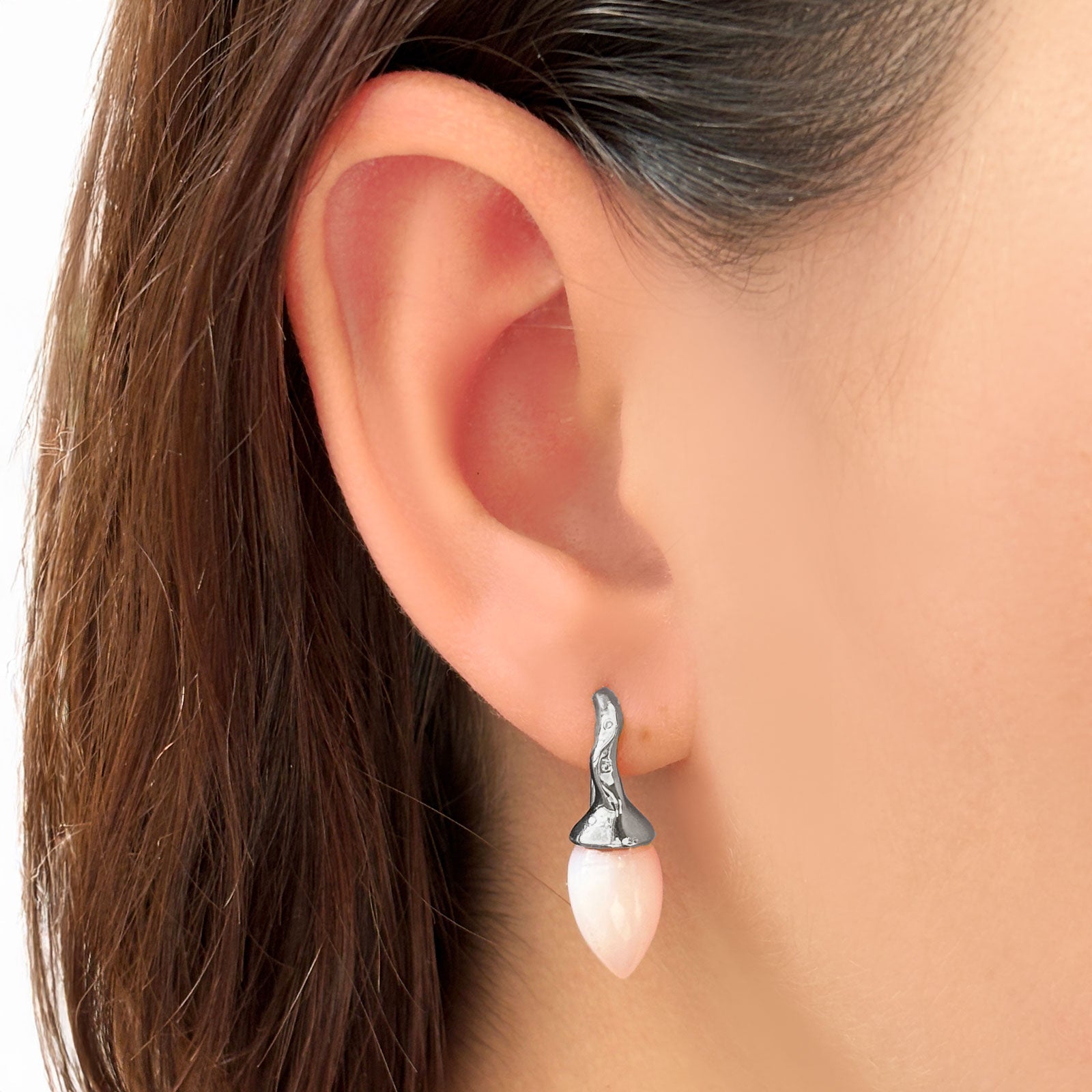 Pink Opal Drop Earrings