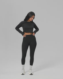 Cropped Long Sleeve | Dark Moss