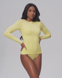 Crew Neck Long Sleeve Top | Sage Green