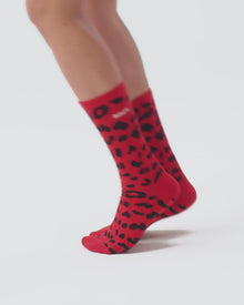 Pattern Cotton Socks | Red Leo