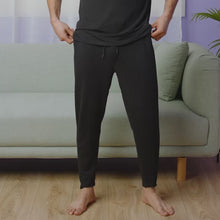 Breathable Modal French Terry Sweatpants | Navy/Hot Purple