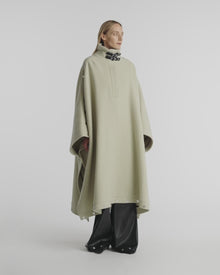 Womens | Wita Studded Felted Wool Cape | Oat