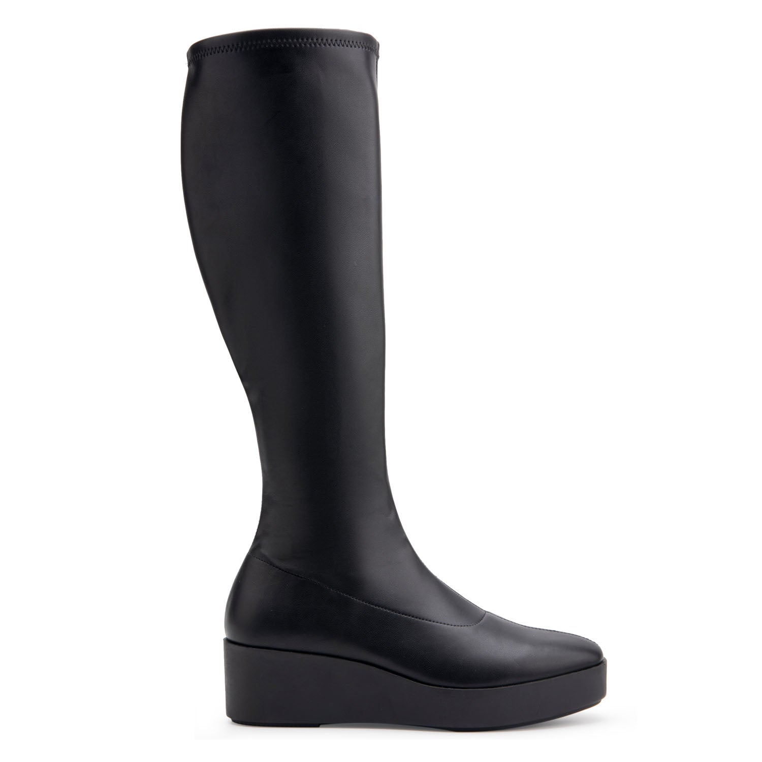 Cecina Boot Platform | Black Faux Leather