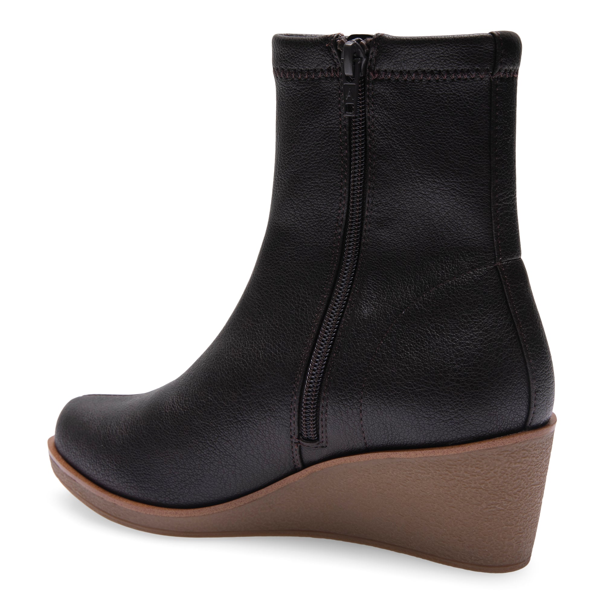 Binnie Bootie Wedge | Java Faux Tumbled Nubuck