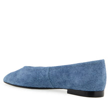 Amelie Casual Flat | Blue Denim Suede