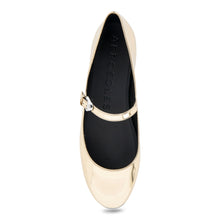 Perry Casual Flat | Gold Mirror Metallic Faux Leather