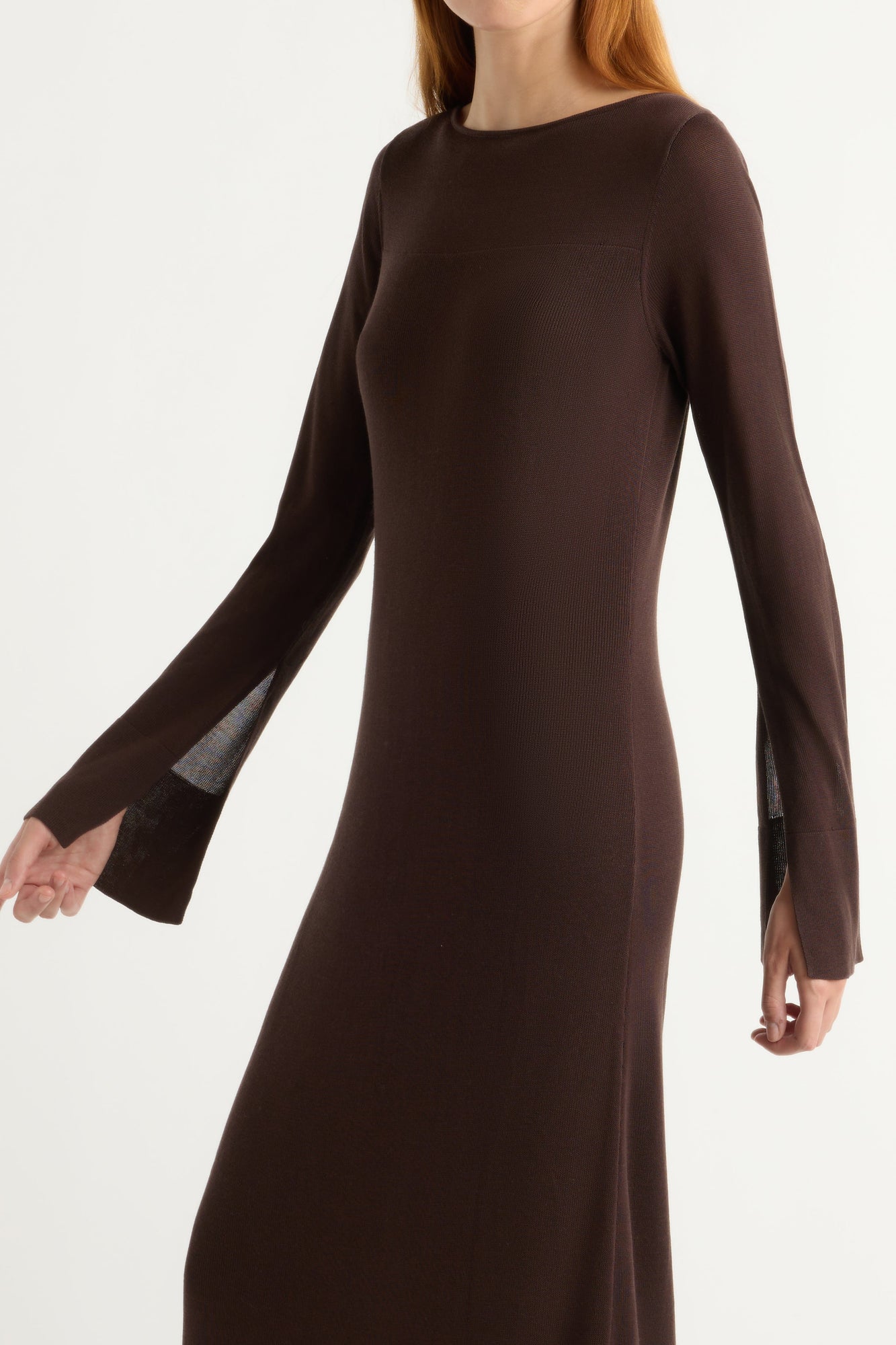 Kelsey | Rosalynn Semi-Sheer Tencel-Blend Knit Dress in Size Small