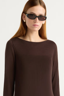 Kelsey | Rosalynn Semi-Sheer Tencel-Blend Knit Dress in Size Small