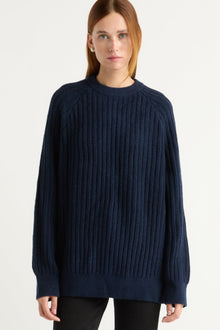 Kelsey | Roylene Ribbed Boyfriend Sweater in Size Small